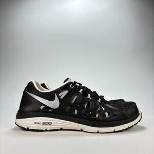 Nike Dual Fusion Run 2 Black White Running Shoes Sneakers 599564-005 Womens Sz 9